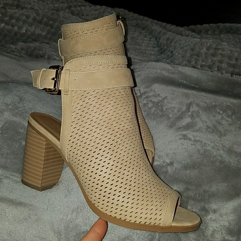 Tan ankle booties
